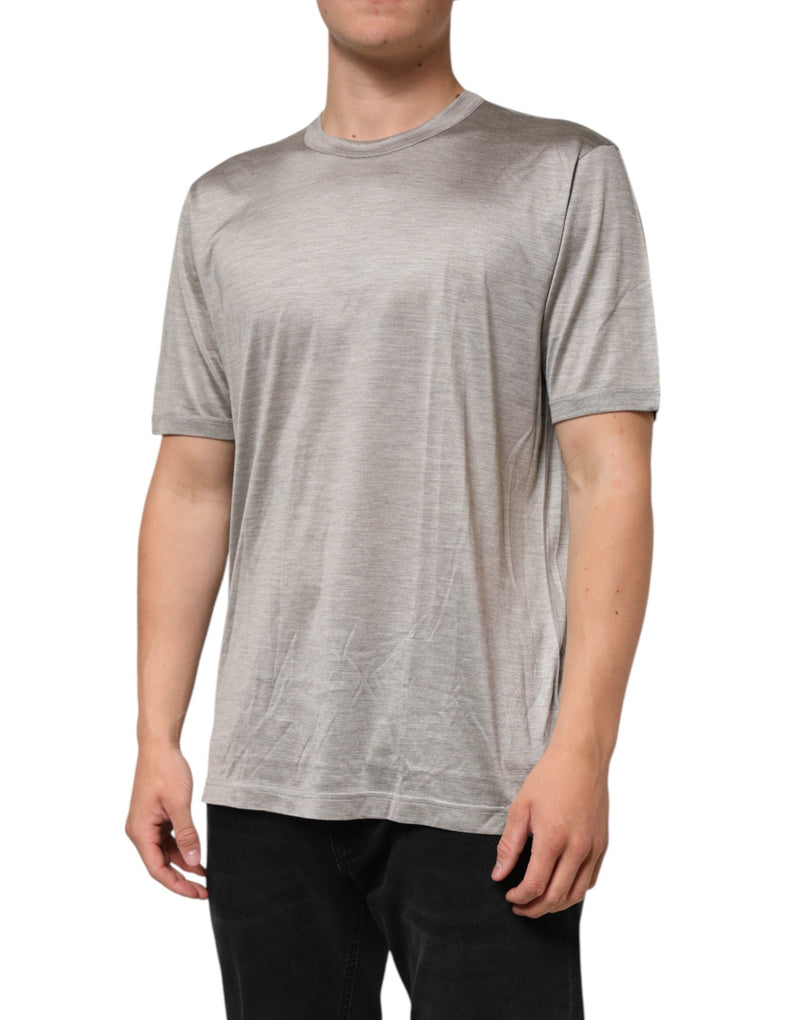 Beige Hazelnut Cotton Shortsleeve Shirt T-shirt Dolce & Gabbana