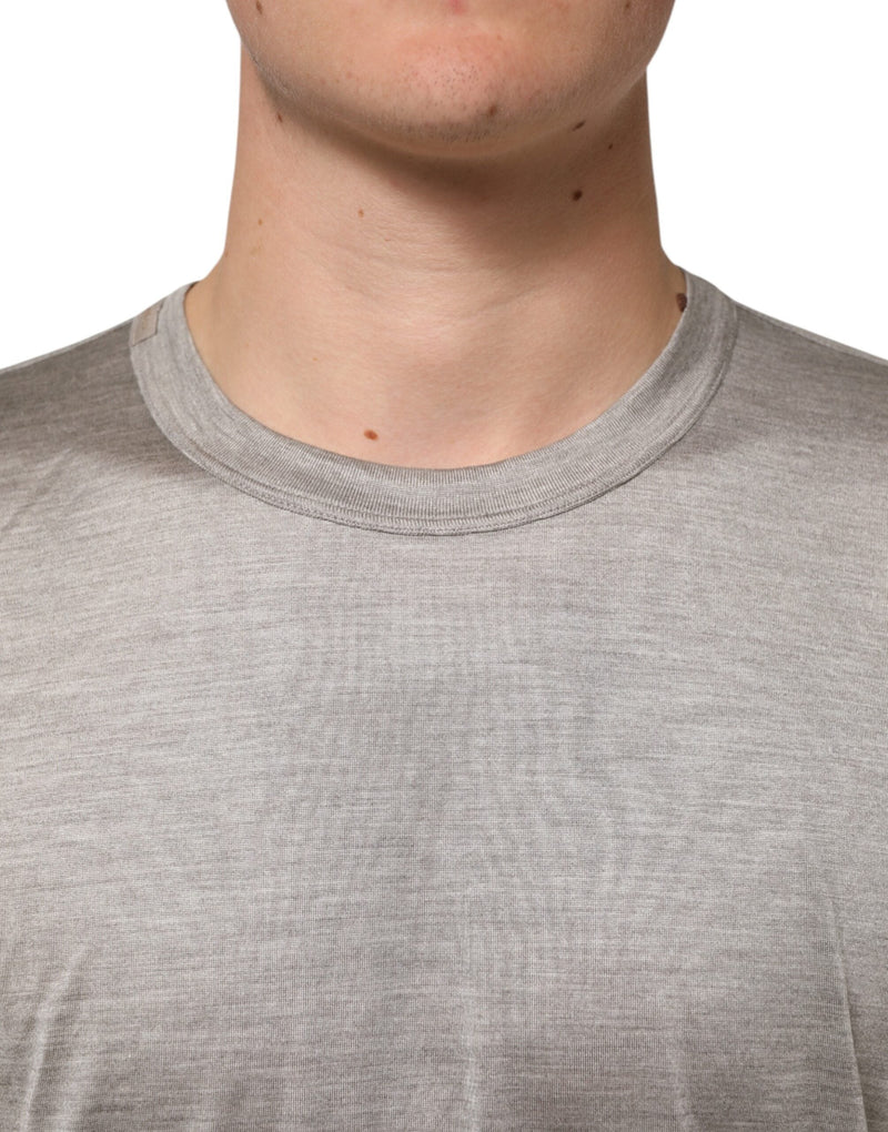 Beige Hazelnut Cotton Shortsleeve Shirt T-shirt Dolce & Gabbana