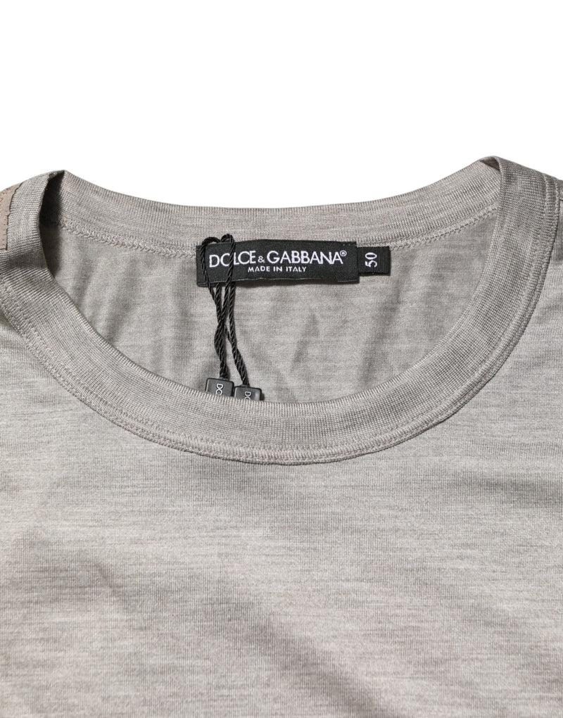 Beige Hazelnut Cotton Shortsleeve Shirt T-shirt Dolce & Gabbana