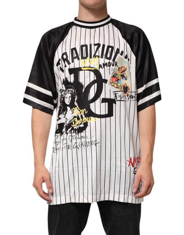 Tradizione Graffiti Print Oversized Men T-shirt Dolce & Gabbana