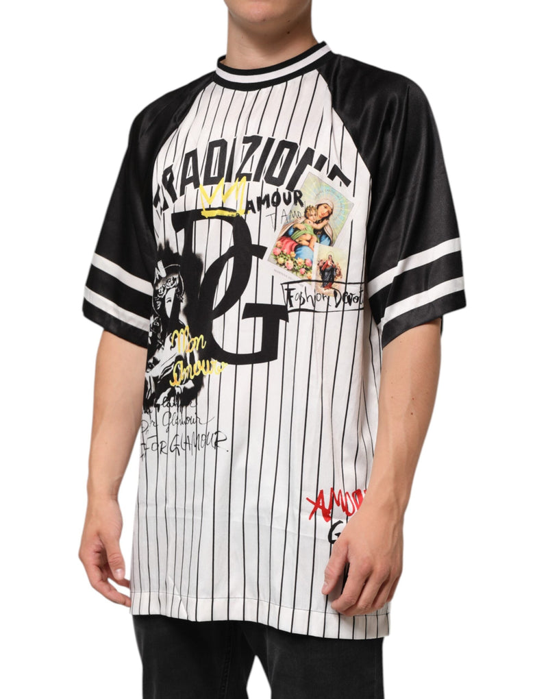 Tradizione Graffiti Print Oversized Men T-shirt Dolce & Gabbana