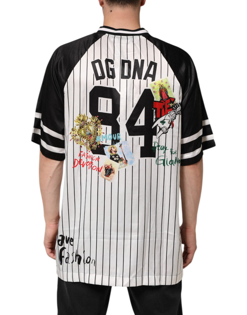Tradizione Graffiti Print Oversized Men T-shirt Dolce & Gabbana