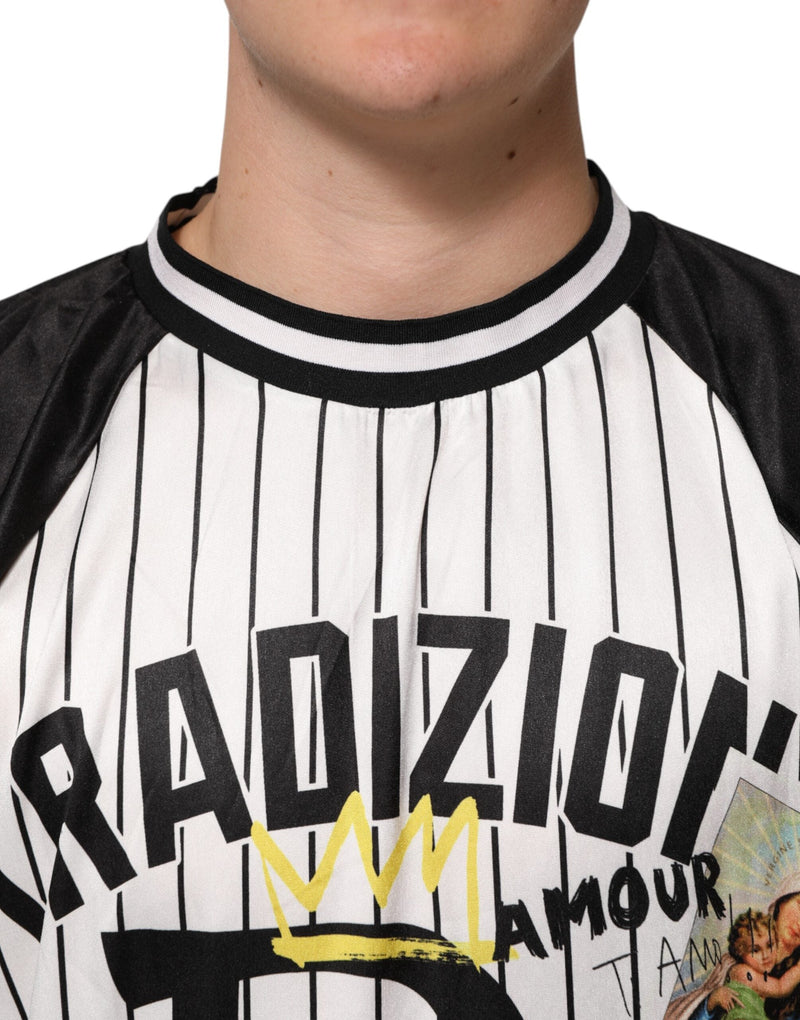 Tradizione Graffiti Print Oversized Men T-shirt Dolce & Gabbana