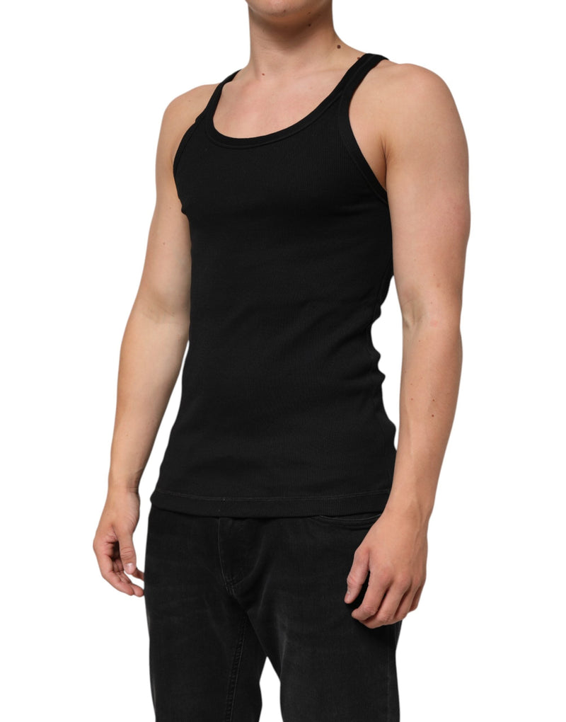 Black Tank Sleeveless Underwear Men T-shirt Dolce & Gabbana