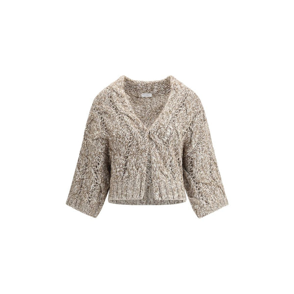 Dazzling Chiné wool Cardigan Brunello Cucinelli