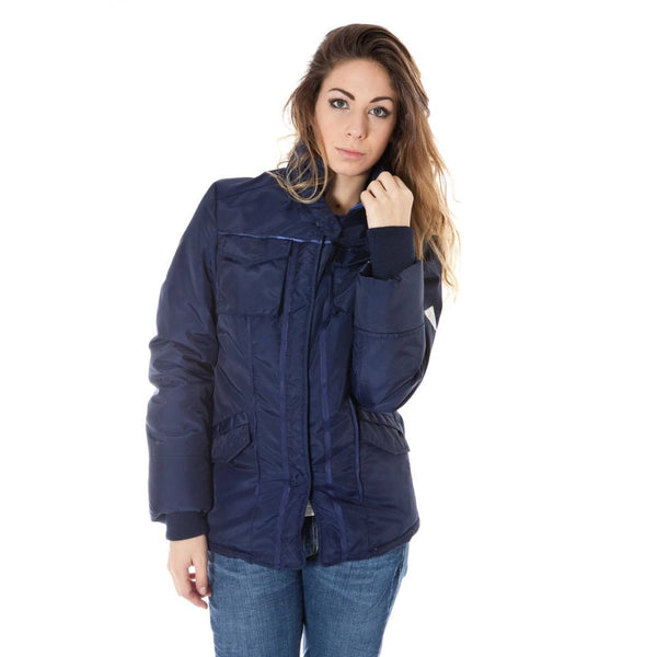 Blue Nylon Jackets & Coat ENRICO COVERI