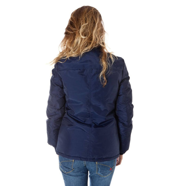 Blue Nylon Jackets & Coat ENRICO COVERI