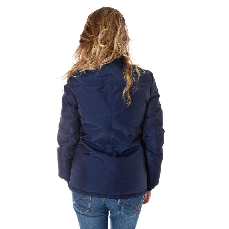 Blue Nylon Jackets & Coat ENRICO COVERI
