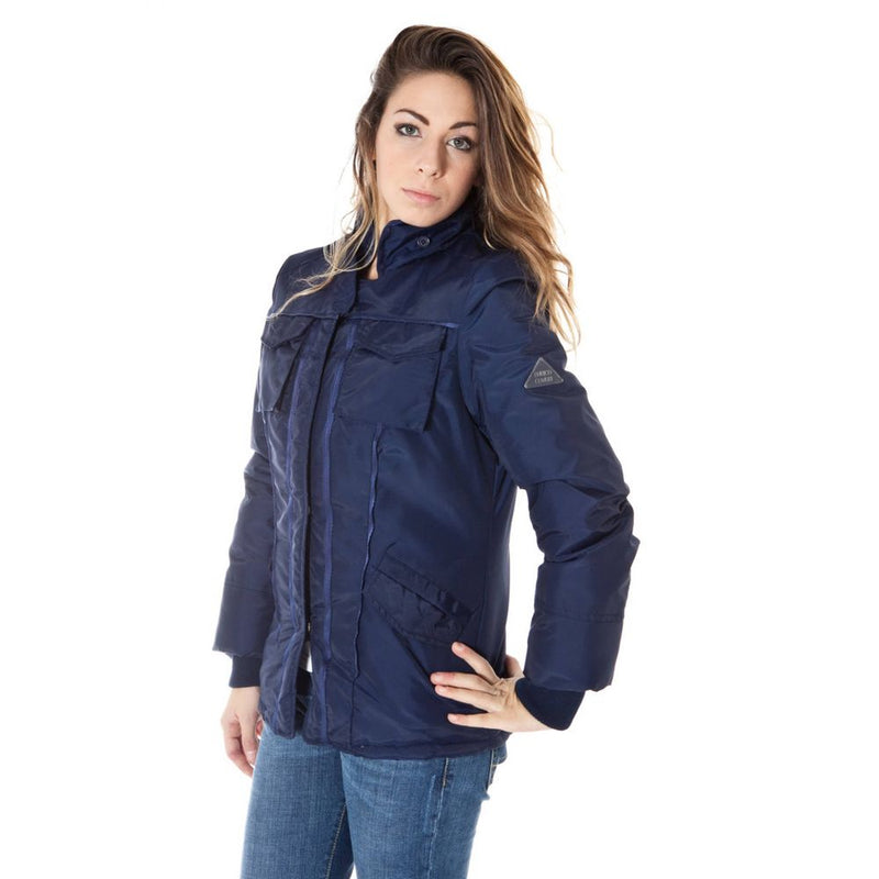 Blue Nylon Jackets & Coat ENRICO COVERI