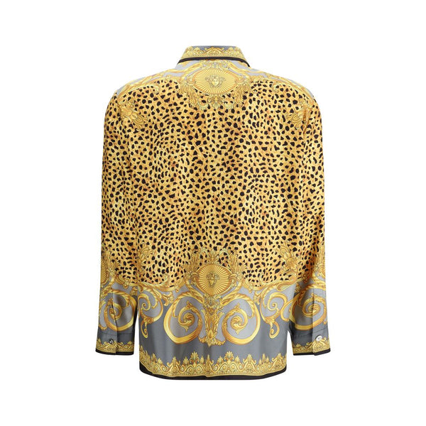 Silk Cheetah Foulard Shirt Versace