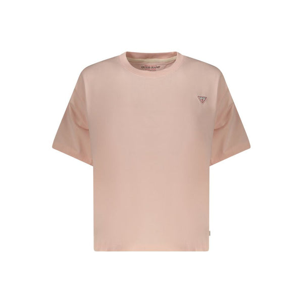 Pink Cotton Tops & T-Shirt Guess Jeans