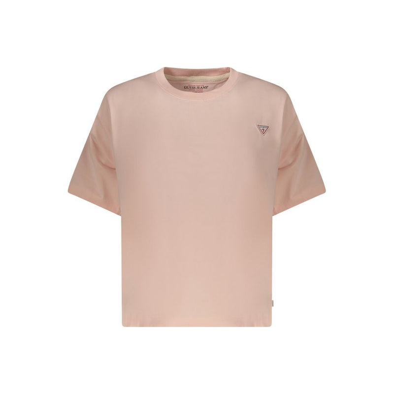Pink Cotton Tops & T-Shirt Guess Jeans