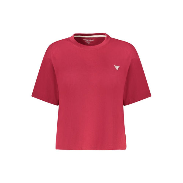 Red Cotton Tops & T-Shirt Guess Jeans