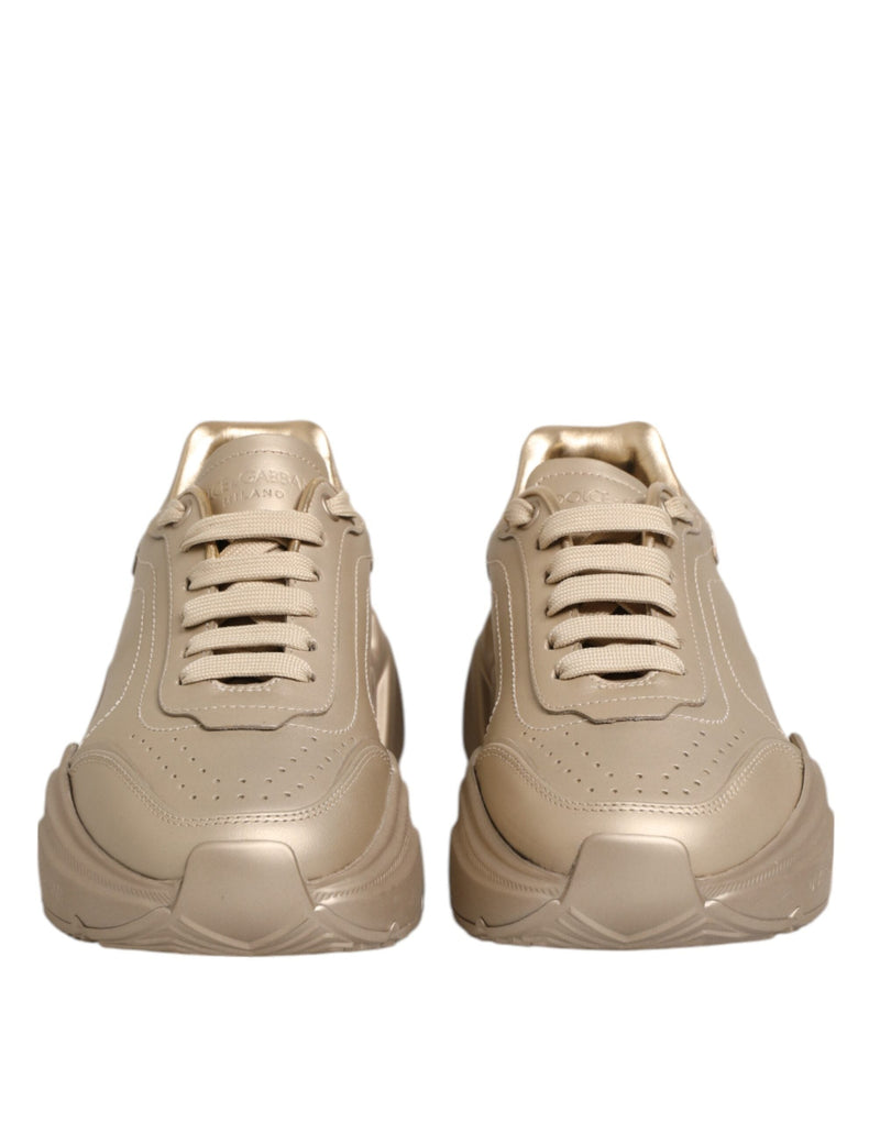 Gold Leather Daymaster Women Sneaker Shoes Dolce & Gabbana