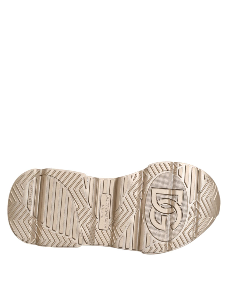Gold Leather Daymaster Women Sneaker Shoes Dolce & Gabbana