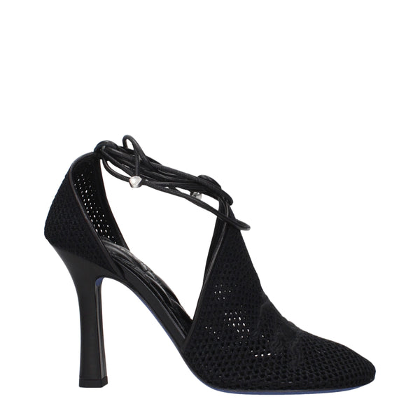 Black Fabric High Heel Pumps Burberry