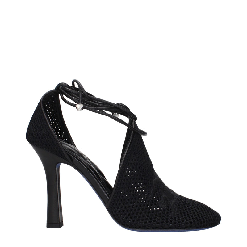 Black Fabric High Heel Pumps Burberry