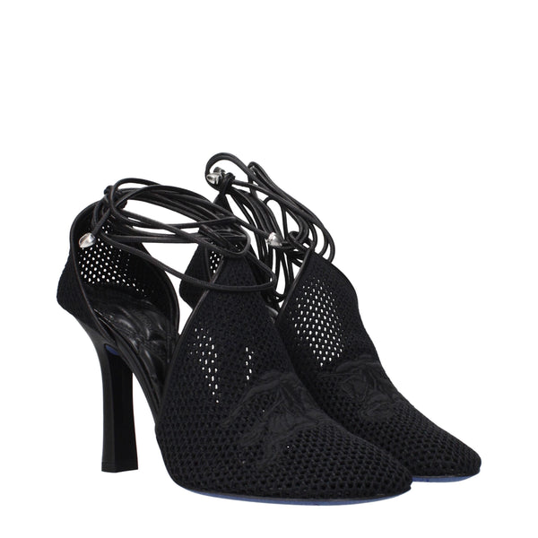 Black Fabric High Heel Pumps Burberry