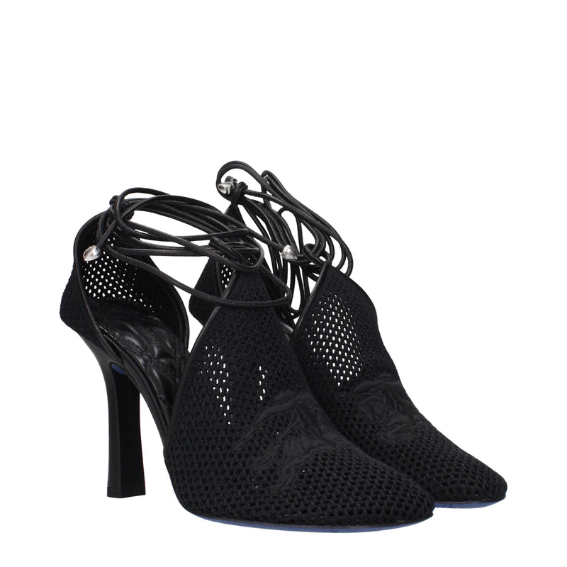 Black Fabric High Heel Pumps Burberry