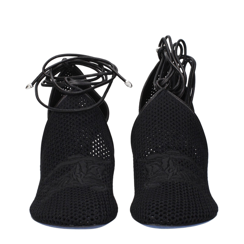 Black Fabric High Heel Pumps Burberry