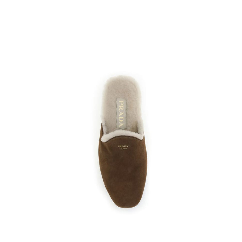Suede Sabots Prada