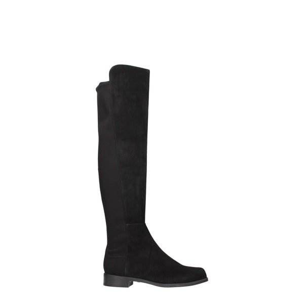 Black Leather Over The Knee Stuart Weitzman