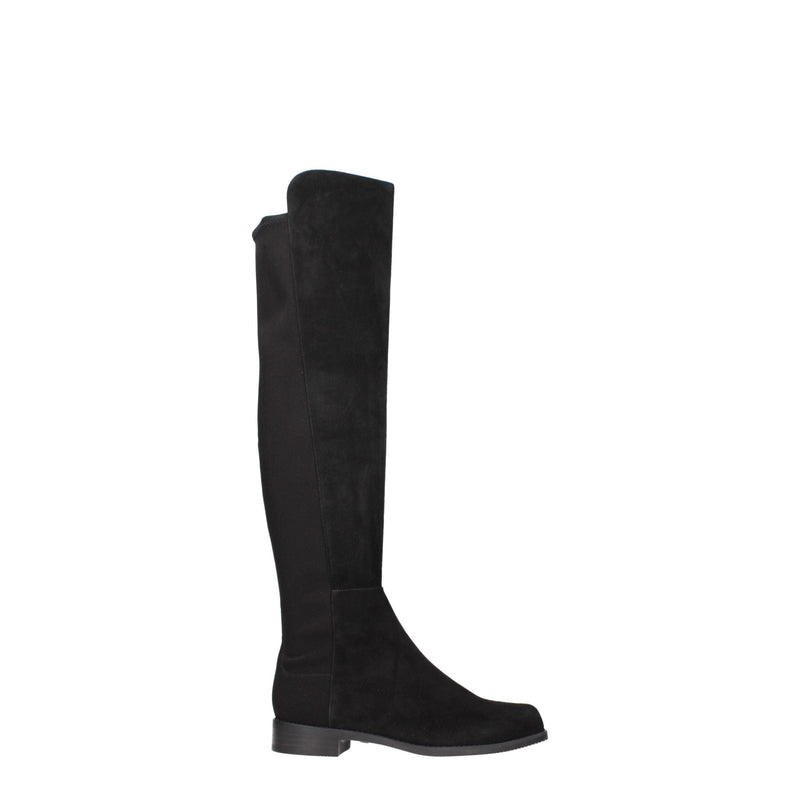 Black Leather Over The Knee Stuart Weitzman