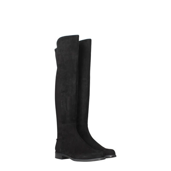 Black Leather Over The Knee Stuart Weitzman