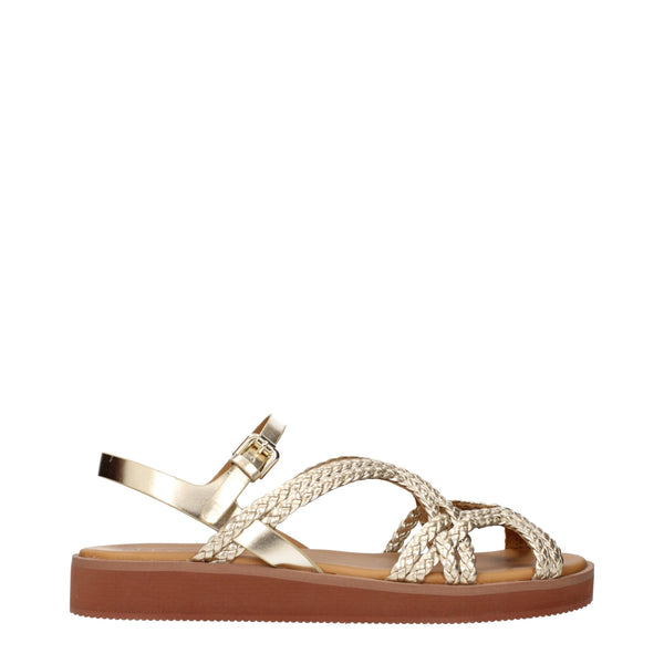 Gold Polyethylene Flat Sandals See By Chloé
