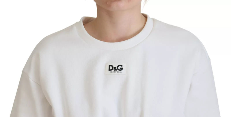 White Cotton Corset Stretch Top  T-shirt Dolce & Gabbana