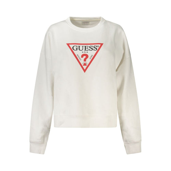 White Cotton Sweater Guess Jeans