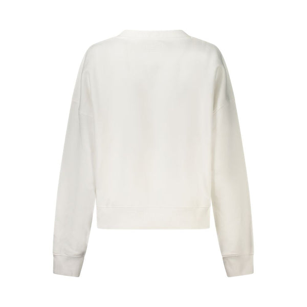 White Cotton Sweater Guess Jeans