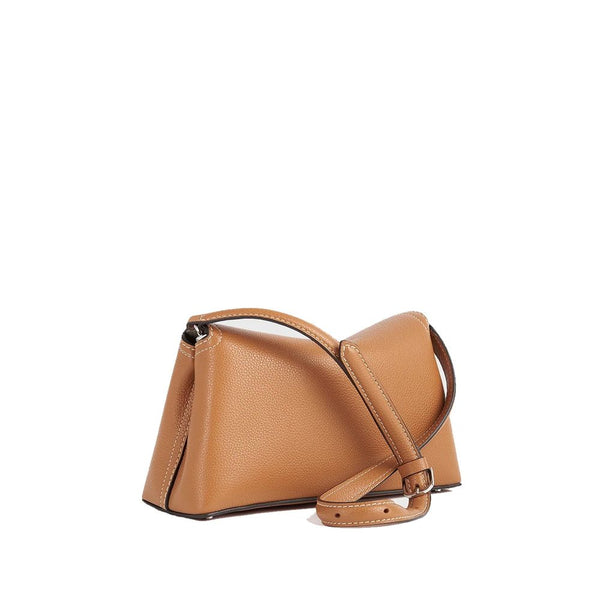 T-Lock grained-leather clutch Bag TOTEME