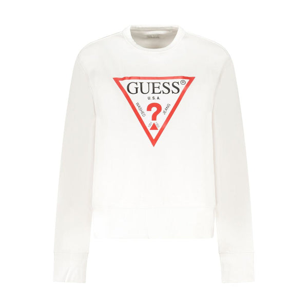 White Cotton Sweater Guess Jeans