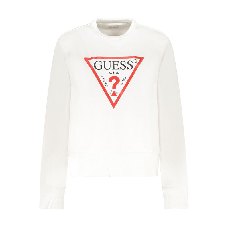 White Cotton Sweater Guess Jeans