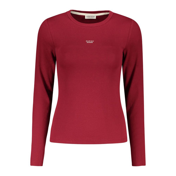 Red Cotton Women T-Shirt Guess Jeans