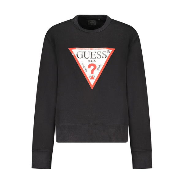 Black Cotton Sweater Guess Jeans