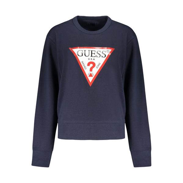 Blue Cotton Sweater Guess Jeans