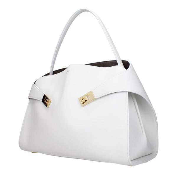 White Leather Shoulder Bags Salvatore Ferragamo