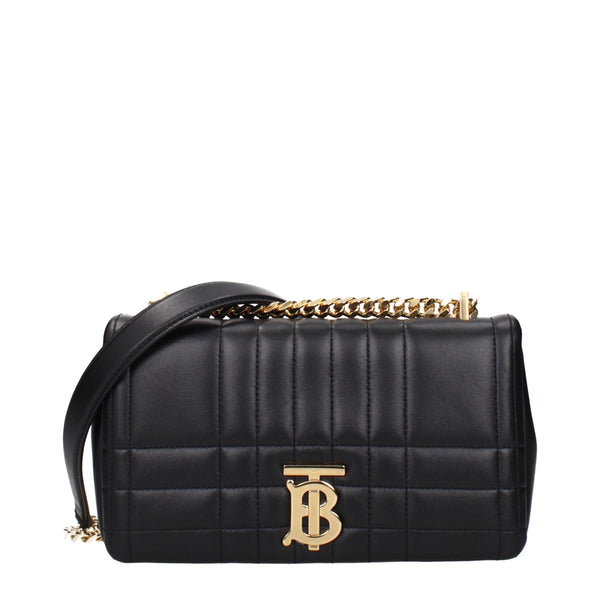 Black Leather Crossbody Bags Burberry