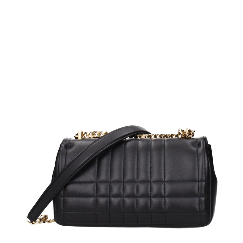 Black Leather Crossbody Bags Burberry