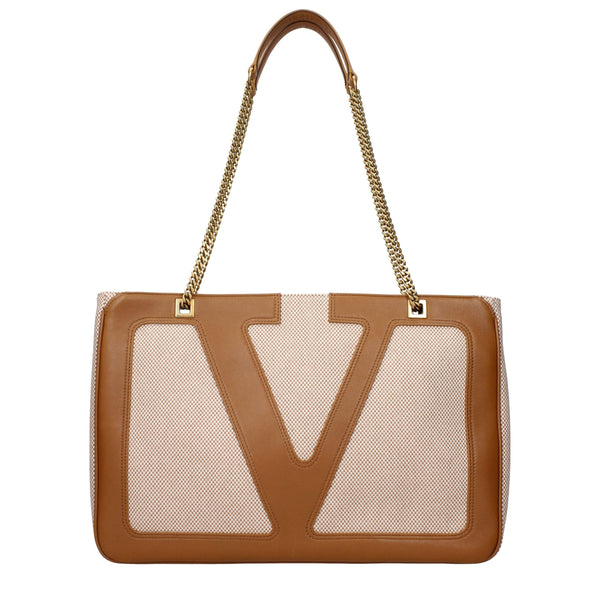 Beige Fabric Shoulder Bags Valentino Garavani