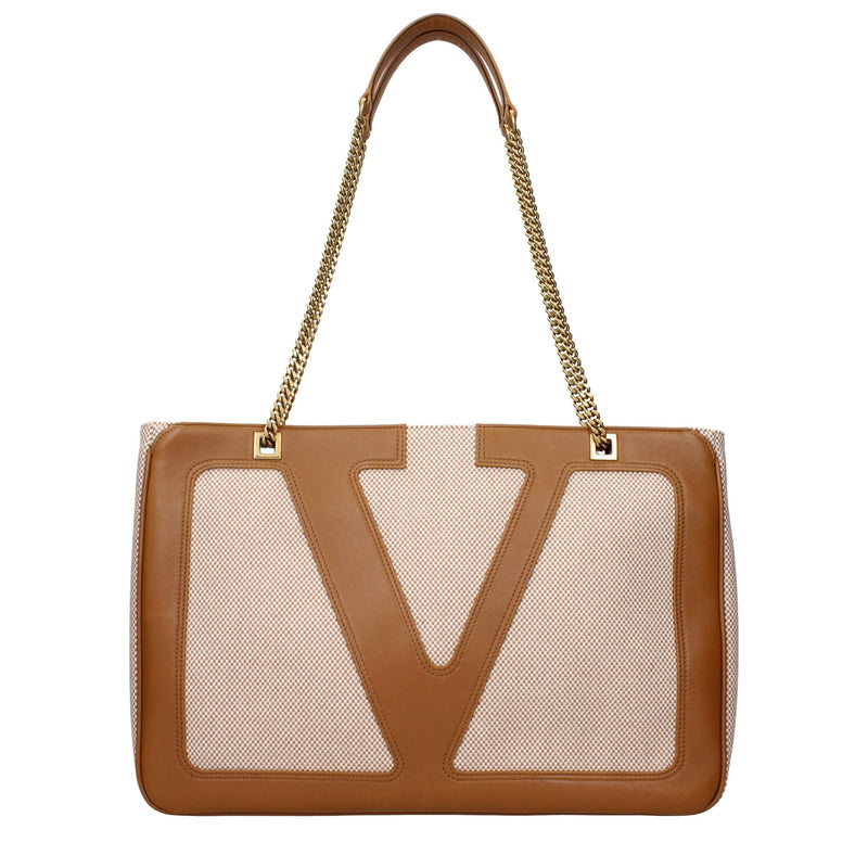 Beige Fabric Shoulder Bags Valentino Garavani