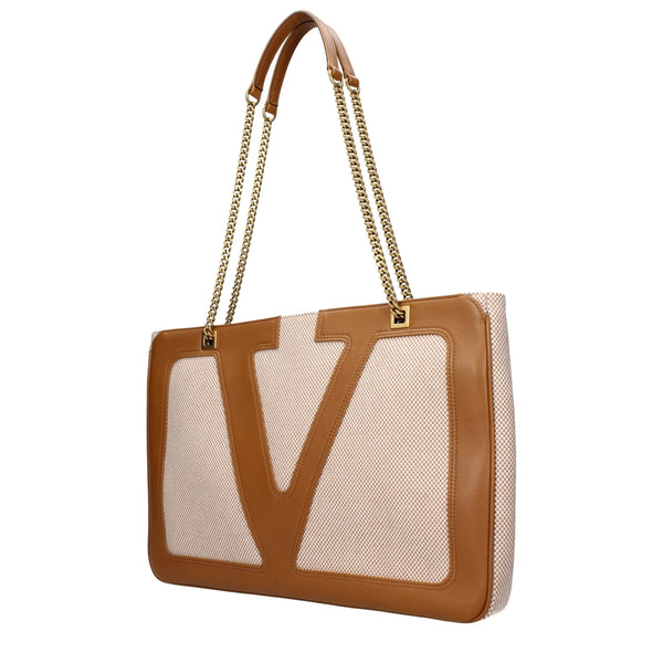 Beige Fabric Shoulder Bags Valentino Garavani