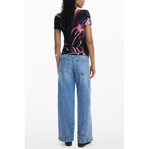 Black Viscose Women Top Desigual