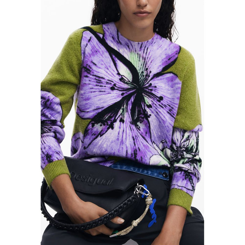 Purple Elastane Women Sweater Desigual