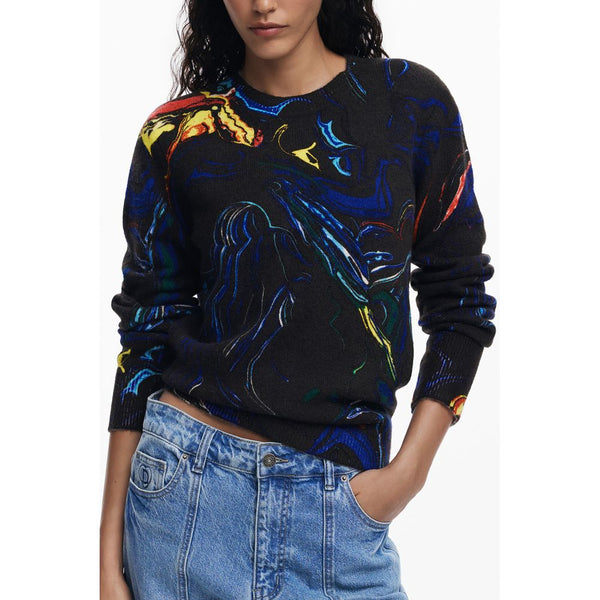 Black Polyamide Women Sweater Desigual