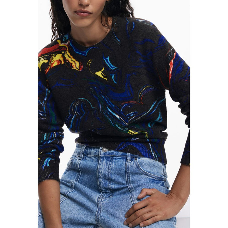Black Polyamide Women Sweater Desigual