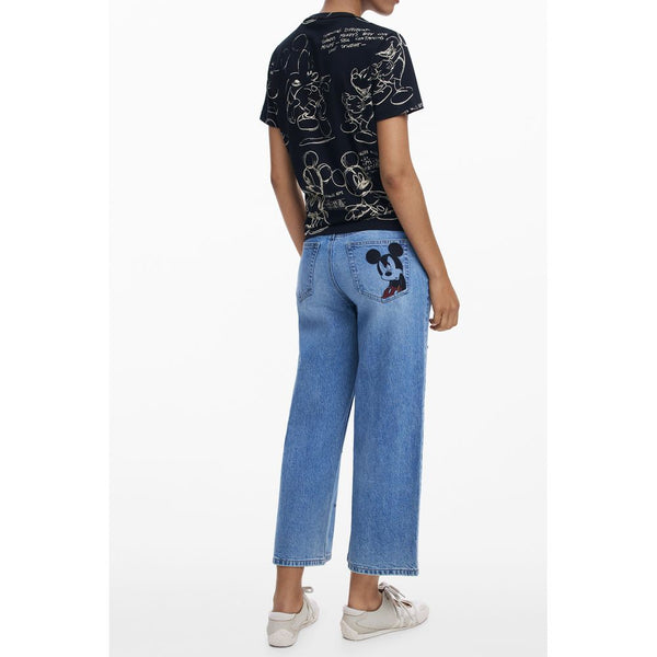 Black Cotton Women T-Shirt Desigual