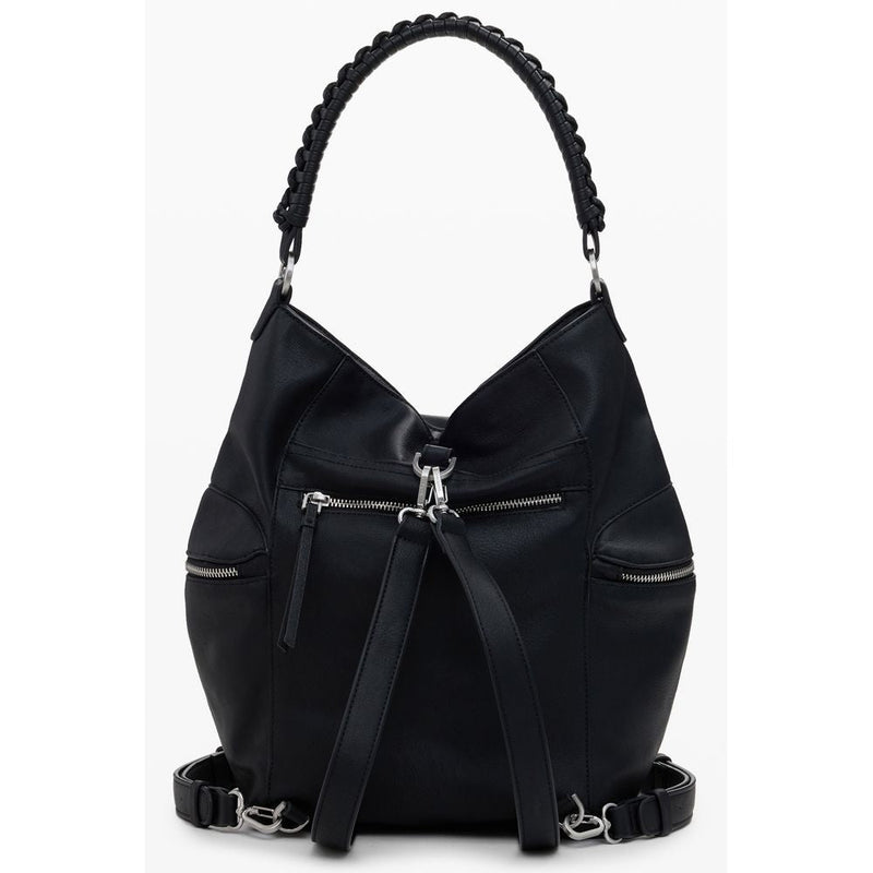 Black Polyethylene Women Backpack Desigual